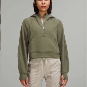Lululemon Scuba Oversized Half-Zip Hoodie Medium Olive